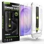 Lot de 2 protections d'écran Techsuit TitanGlass CrystalHD (Compatible avec le déverrouillage par empreinte digitale) pour Samsung Galaxy S26 Ultra - Clear