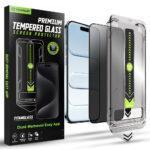 Protection d'écran Techsuit TitanGlass FullCover avec applicateur pour iPhone Air - Privacy