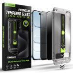 Lot de 2 protections d'écran Techsuit TitanGlass FullCover avec applicateur pour iPhone Air - Privacy