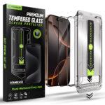 Lot de 2 protections d'écran Techsuit TitanGlass FullCover avec applicateur pour iPhone 16 Pro / iPhone 17 - Black