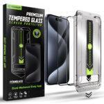 Protection d'écran Techsuit TitanGlass FullCover avec applicateur pour iPhone 15 Pro - Black