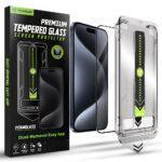 Protection d'écran Techsuit TitanGlass FullCover avec applicateur pour iPhone 15 Pro - Black