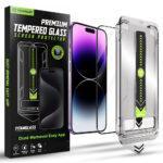 Protection d'écran Techsuit TitanGlass FullCover avec applicateur pour iPhone 14 Pro Max - Black