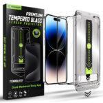 Lot de 2 protections d'écran Techsuit TitanGlass FullCover avec applicateur pour iPhone 14 Pro - Black