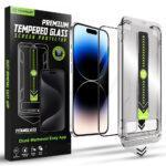 Protection d'écran Techsuit TitanGlass FullCover avec applicateur pour iPhone 14 Pro - Black