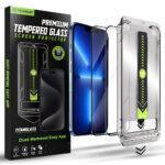 Lot de 2 protections d'écran Techsuit TitanGlass FullCover avec applicateur pour iPhone 13 Pro Max / iPhone 14 Plus - Black