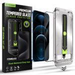 Protection d'écran Techsuit TitanGlass FullCover avec applicateur pour iPhone 12 Pro Max - Black