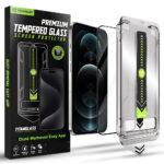 Protection d'écran Techsuit TitanGlass FullCover avec applicateur pour iPhone 12 / iPhone 12 Pro - Black