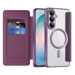 Étui portefeuille Techsuit SmartMag Book Case pour Samsung Galaxy S26 Plus - Purple