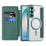Étui portefeuille Techsuit SmartMag Book Case pour Samsung Galaxy S26 Plus - Green