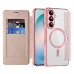 Étui portefeuille Techsuit SmartMag Book Case pour Samsung Galaxy S26 Plus - Pink