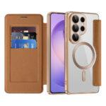 Étui portefeuille Techsuit SmartMag Book Case pour Samsung Galaxy S26 Ultra - Brown