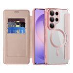 Étui portefeuille Techsuit SmartMag Book Case pour Samsung Galaxy S26 Ultra - Pink