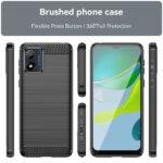 Coque Techsuit Carbon Silicone pour Motorola Moto E13 - Black – Image 3