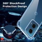 Coque Techsuit Shockproof Clear Silicone pour Motorola Moto G34 / Moto G45 - Clear – Image 3