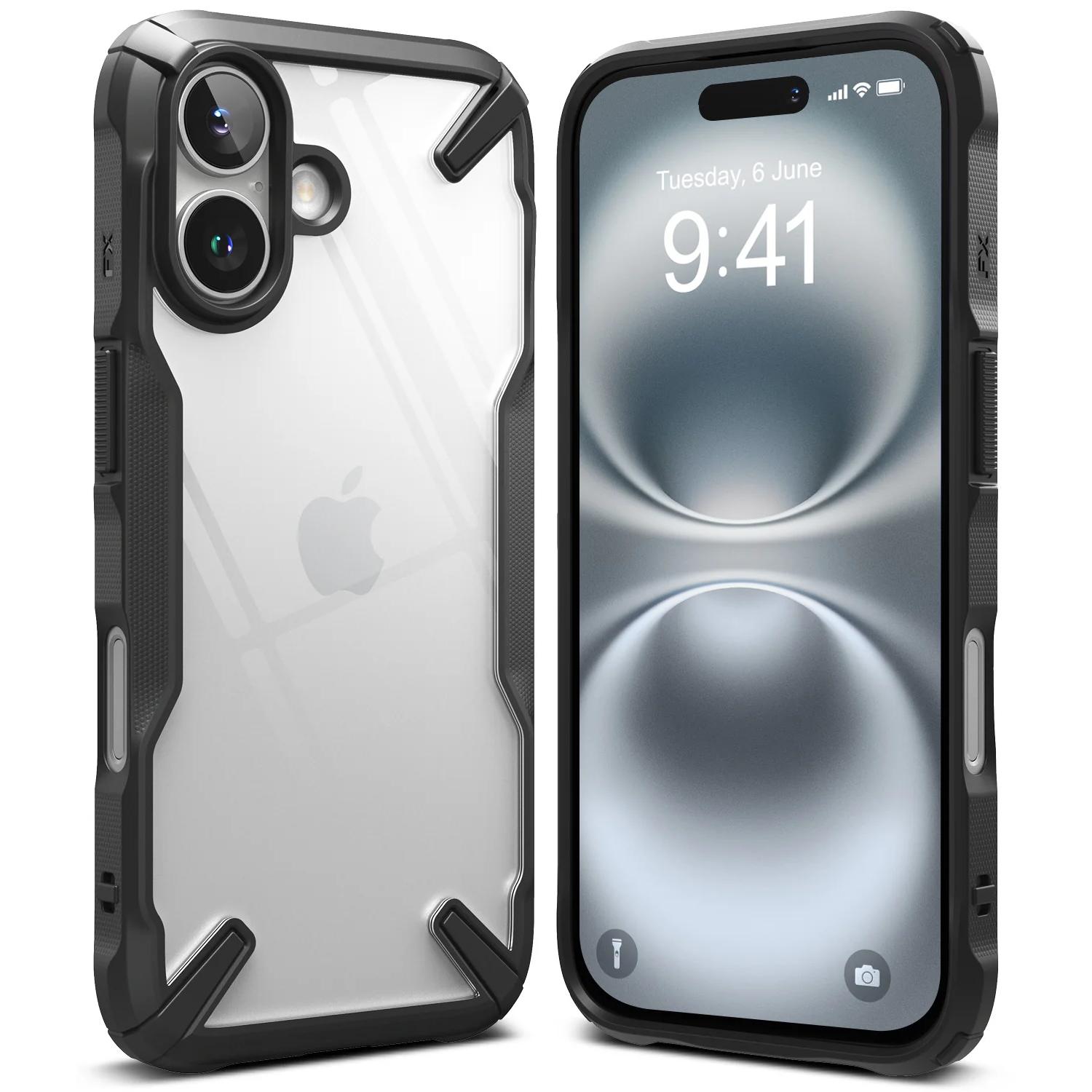 Coque Ringke Fusion X pour iPhone 16 Plus - Black Coque Ringke Fusion X pour iPhone 16 Plus - Black – Image 1