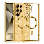 Coque Techsuit Luxury Glitter MagSafe pour Samsung Galaxy S22 Ultra - Gold