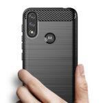 Coque Techsuit Carbon Silicone pour Motorola Moto E7 Power / Moto E7i Power - Black – Image 2