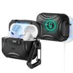 Coque ESR Cyber Magnetic Lock Case HaloLock pour AirPods Pro 1 / 2 - Black