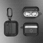 Coque Techsuit CarbonFiber pour AirPods 3 - Black – Image 5