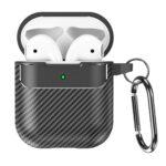 Coque Techsuit CarbonFiber pour AirPods 1 / 2 - Black