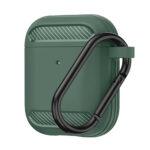Coque Techsuit Carbon Silicone pour AirPods 1 / 2 - Green