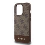 Coque Guess Hardcase 4G Stripe Collection pour iPhone 15 Pro - Brown – Image 5