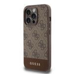 Coque Guess Hardcase 4G Stripe Collection pour iPhone 15 Pro - Brown – Image 4