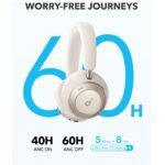 Casque Bluetooth Soundcore Space One Pro avec ANC et design pliable - White – Image 5
