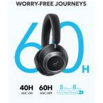 Casque Bluetooth Soundcore Space One Pro avec ANC et design pliable - Black – Image 2