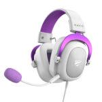 Casque gamer filaire Havit H2002D, 53 mm et jack 3,5 mm - Purple