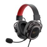 Casque gamer filaire Havit H2008D, 50 mm et micro détachable - Black / Red – Image 5