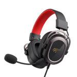 Casque gamer filaire Havit H2008D, 50 mm et micro détachable - Black / Red