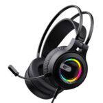 Casque gamer filaire Havit H2040D RGB, 50 mm et double connectique - Black – Image 5