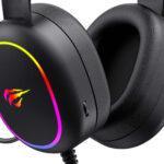 Casque gamer filaire Havit H2016D RGB, 50 mm et jack 3,5 mm - Black – Image 5