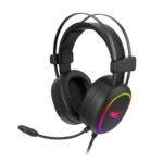 Casque gamer filaire Havit H2016D RGB, 50 mm et jack 3,5 mm - Black – Image 2