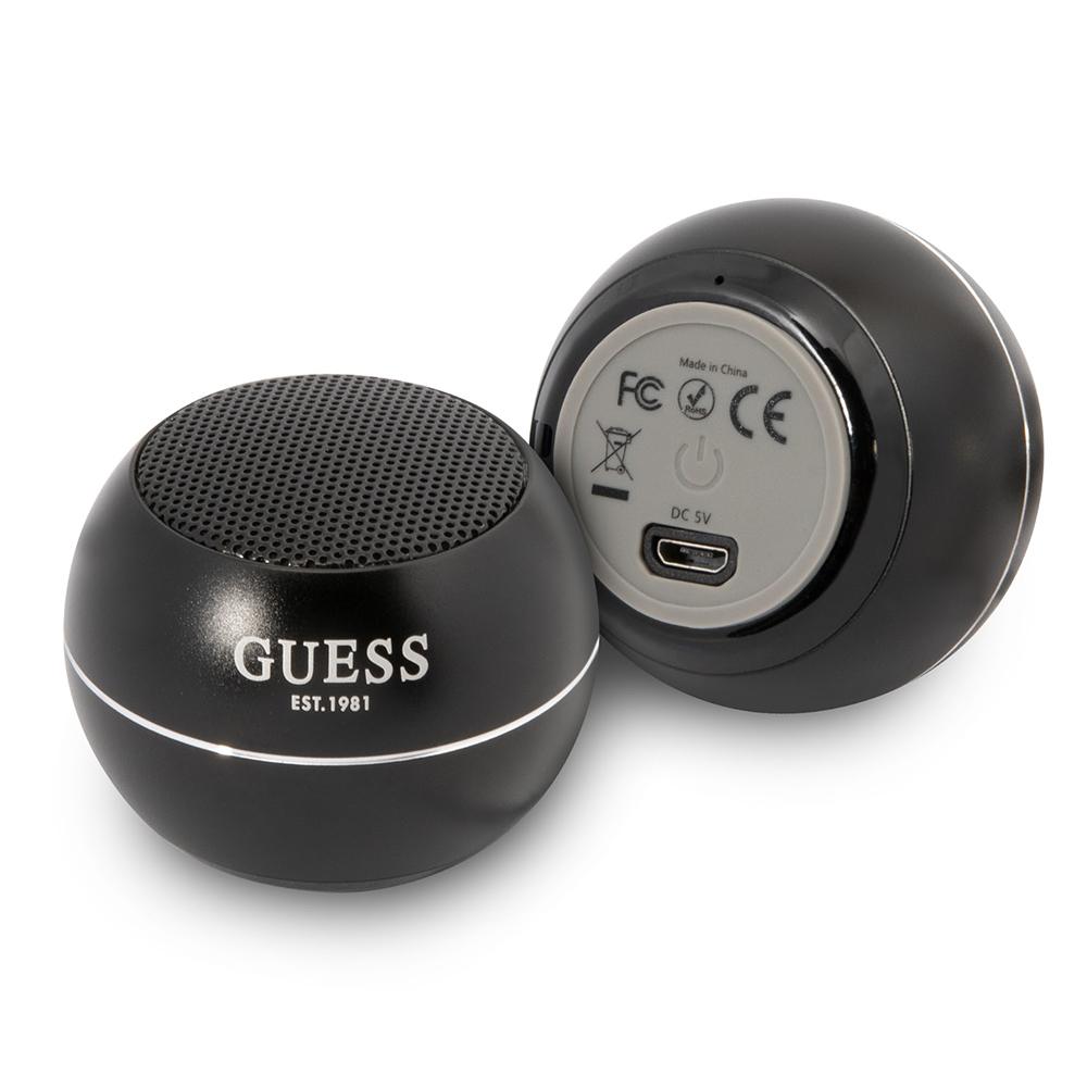 1804807 Mini enceinte Bluetooth Guess Mini Bluetooth Speaker 3W autonomie 4 h - Black – Image 1