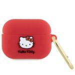 Coque Hello Kitty Silicone 3D Kitty Head pour AirPods Pro 1 - Red