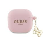 Coque Guess Silicone W/4G Charm pour AirPods 4 - Pink