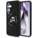 Coque Karl Lagerfeld Silicone Double Heads MagSafe pour Samsung Galaxy S25 - Black