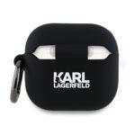 Coque Karl Lagerfeld Silicone Karl Head 3D pour AirPods 4 - Black – Image 2