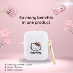 Coque Hello Kitty Silicone 3D Kitty Head pour AirPods Pro 1 - White – Image 4