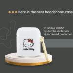Coque Hello Kitty Silicone 3D Kitty Head pour AirPods 1 / 2 - White – Image 3