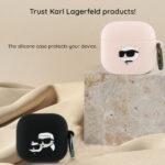Coque Karl Lagerfeld Silicone Karl Head 3D pour AirPods 4 - Black – Image 3