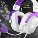 Casque gamer filaire Havit H2002D, 53 mm et jack 3,5 mm - Purple – Image 5