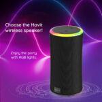 Enceinte Bluetooth portable Havit SK833BT 2 x 10W IPX6 autonomie 10 h - Black – Image 3