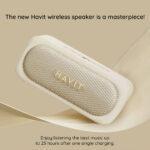 Enceinte Bluetooth portable Havit SK905BT 2 x 10W IPX7 autonomie 25 h - Beige – Image 6