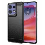 Coque Techsuit Carbon Silicone pour Motorola Edge 50 Pro - Black