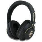 Casque Bluetooth Guess 4G Metal Logo avec ENC, 30 h et charge USB-C - Black