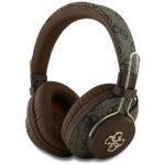 Casque Bluetooth Guess 4G Metal Logo avec ENC, 30 h et charge USB-C - Brown